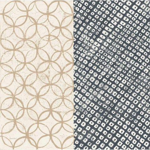 Maki Tile III White Modern Wood Framed Art Print by Lovell, Kathrine