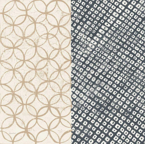 Maki Tile III White Modern Wood Framed Art Print with Double Matting by Lovell, Kathrine