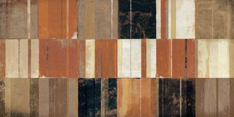 Warm Patches III Black Ornate Wood Framed Art Print with Double Matting by Mullan, Michael