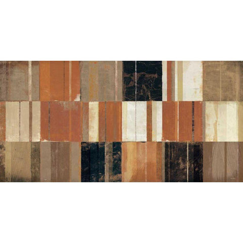 Warm Patches III Gold Ornate Wood Framed Art Print with Double Matting by Mullan, Michael