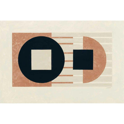 Laterally Speaking Warm White Modern Wood Framed Art Print by Schick, Mike