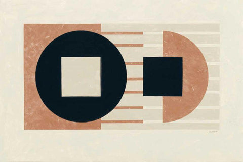 Laterally Speaking Warm White Modern Wood Framed Art Print with Double Matting by Schick, Mike