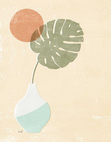 Sun Palm I Mint Black Ornate Wood Framed Art Print with Double Matting by Hershey, Moira