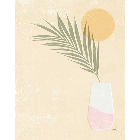 Sun Palm II Blush Gold Ornate Wood Framed Art Print with Double Matting by Hershey, Moira