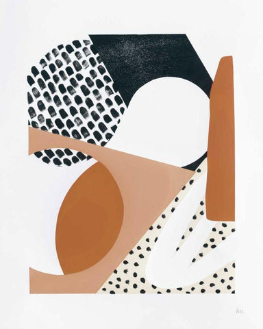 Luminous Tumble I Warm White Modern Wood Framed Art Print with Double Matting by Marshall, Laura