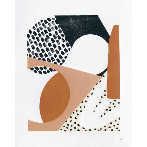 Luminous Tumble I Warm Black Modern Wood Framed Art Print by Marshall, Laura