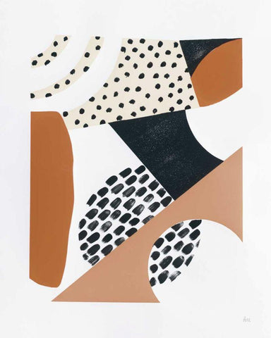 Luminous Tumble II Warm White Modern Wood Framed Art Print with Double Matting by Marshall, Laura