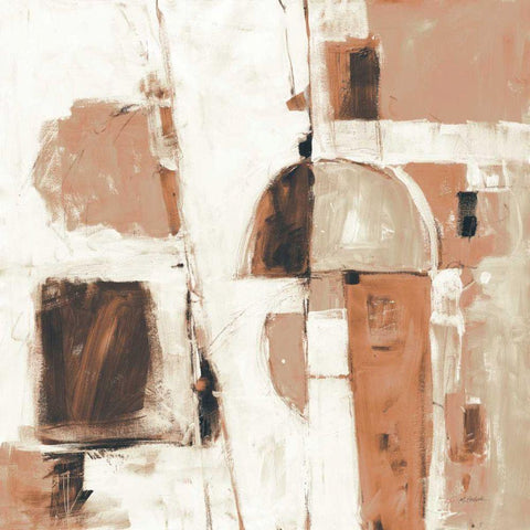 Down to the Street Warm White Modern Wood Framed Art Print by Schick, Mike