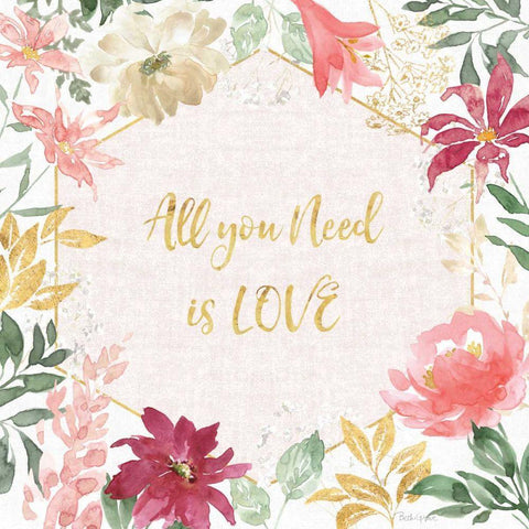 All You Need is Love III Black Modern Wood Framed Art Print by Grove, Beth