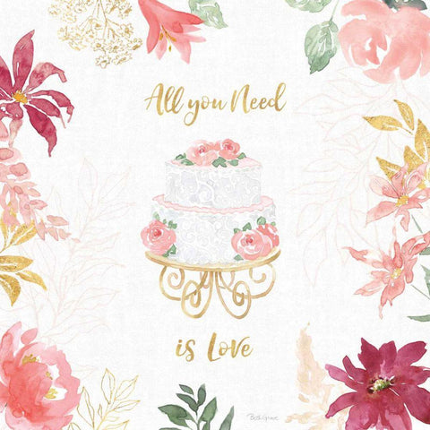 All You Need is Love V Gold Ornate Wood Framed Art Print with Double Matting by Grove, Beth