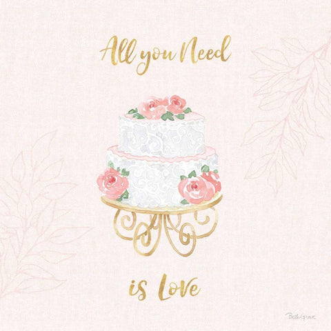 All You Need is Love IX Pink White Modern Wood Framed Art Print with Double Matting by Grove, Beth
