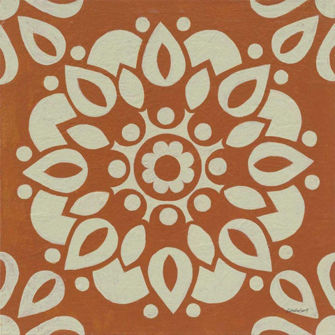 Terra Cotta Tile II Gold Ornate Wood Framed Art Print with Double Matting by Lovell, Kathrine