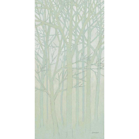 Spring Trees II Black Modern Wood Framed Art Print by Lovell, Kathrine