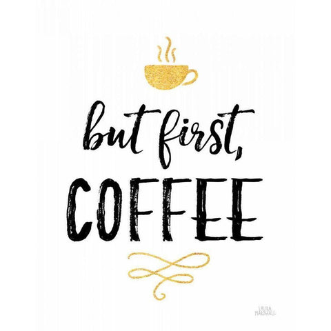 Morning Motivation I Black Modern Wood Framed Art Print with Double Matting by Marshall, Laura