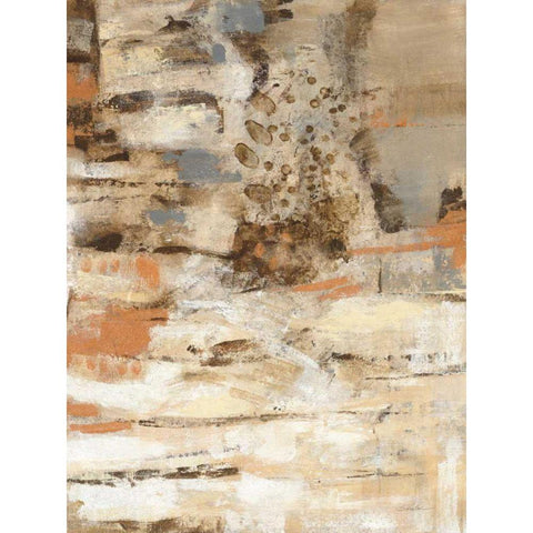 Copper and Wood II White Modern Wood Framed Art Print by Vassileva, Silvia