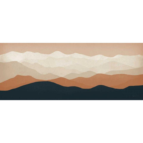 Terra Cotta Sky Mountains Black Modern Wood Framed Art Print with Double Matting by Fowler, Ryan