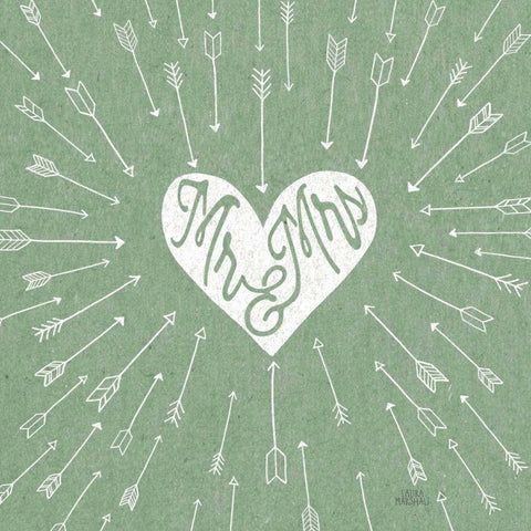 Lovestruck I Sq White Modern Wood Framed Art Print by Marshall, Laura