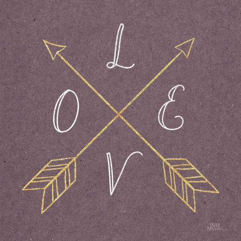 Lovestruck II Sq Black Modern Wood Framed Art Print by Marshall, Laura