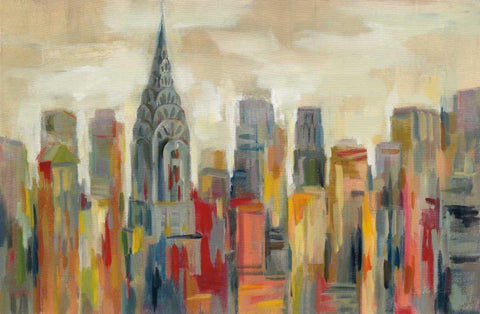 Manhattan - The Chrysler Building Black Ornate Wood Framed Art Print with Double Matting by Vassileva, Silvia