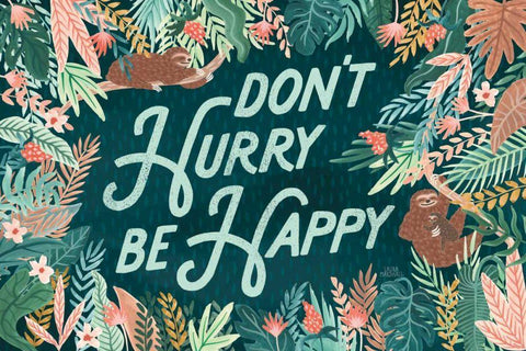 Jungle Hangout I White Modern Wood Framed Art Print with Double Matting by Marshall, Laura