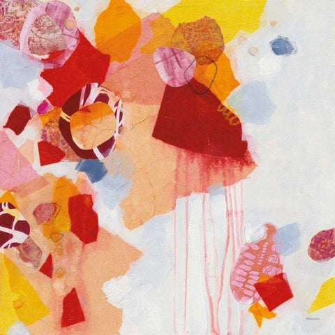 Falling Apart White Modern Wood Framed Art Print by Ferguson, Kathy