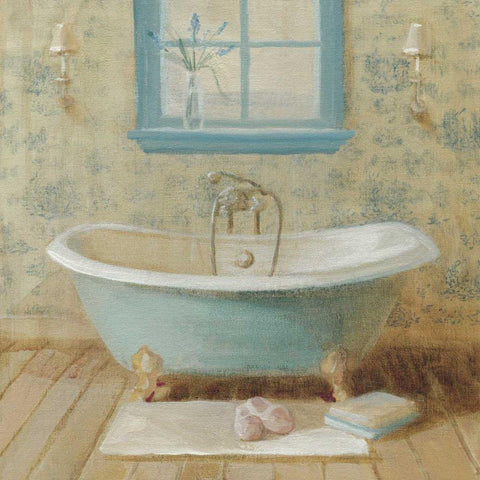 Victorian Bath I White Modern Wood Framed Art Print by Nai, Danhui