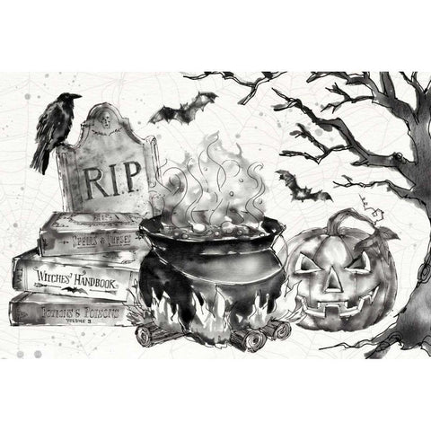 Phantoms of the Night I Gold Ornate Wood Framed Art Print with Double Matting by Tavoletti, Anne