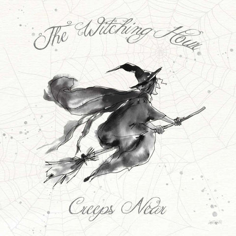 Phantoms of the Night IV White Modern Wood Framed Art Print with Double Matting by Tavoletti, Anne