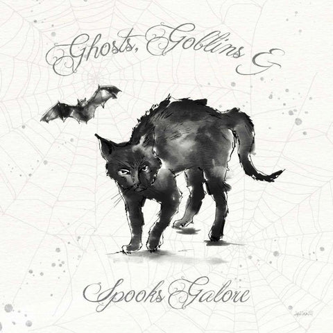 Phantoms of the Night IX White Modern Wood Framed Art Print with Double Matting by Tavoletti, Anne