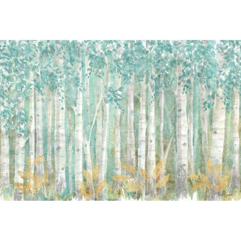 Natures Leaves I Gold Ornate Wood Framed Art Print with Double Matting by Grove, Beth