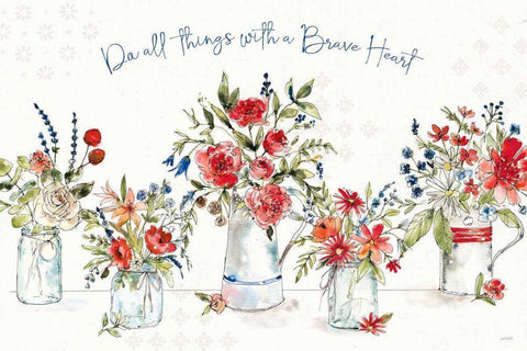 Americana Mood I Black Ornate Wood Framed Art Print with Double Matting by Tavoletti, Anne