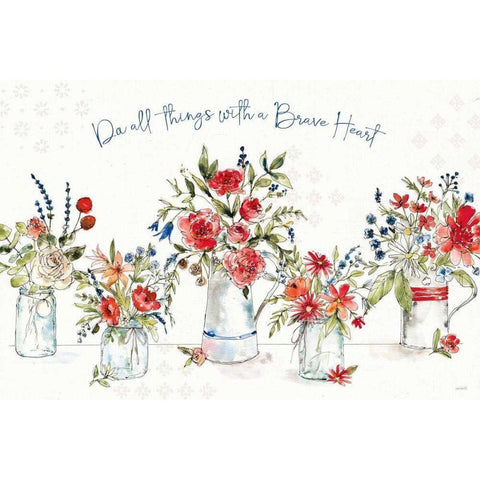 Americana Mood I Gold Ornate Wood Framed Art Print with Double Matting by Tavoletti, Anne