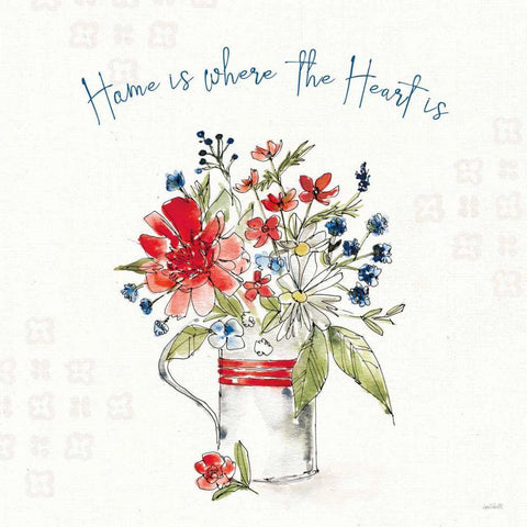 Americana Mood II White Modern Wood Framed Art Print with Double Matting by Tavoletti, Anne