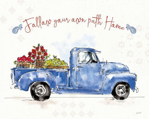 Americana Mood VIII White Modern Wood Framed Art Print with Double Matting by Tavoletti, Anne