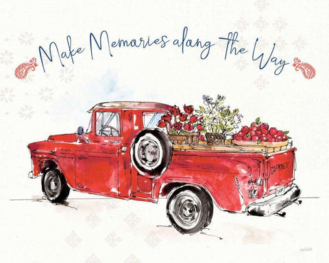 Americana Mood IX White Modern Wood Framed Art Print with Double Matting by Tavoletti, Anne