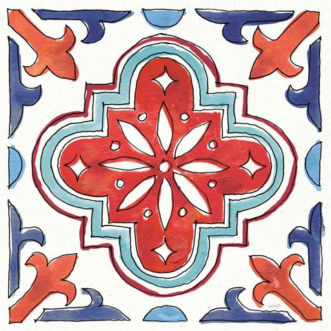 Americana Mood X White Modern Wood Framed Art Print with Double Matting by Tavoletti, Anne