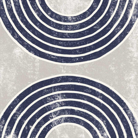 Over the Rainbow I Navy Gray Black Ornate Wood Framed Art Print with Double Matting by Hershey, Moira