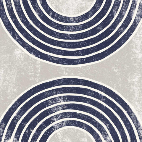 Over the Rainbow I Navy Gray Black Modern Wood Framed Art Print with Double Matting by Hershey, Moira