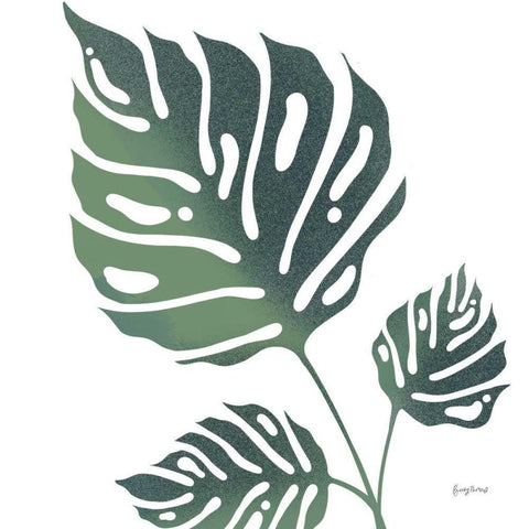 Monstera IV White White Modern Wood Framed Art Print by Thorns, Becky