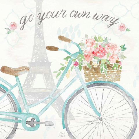 Boho Ride II Black Modern Wood Framed Art Print by June, Dina