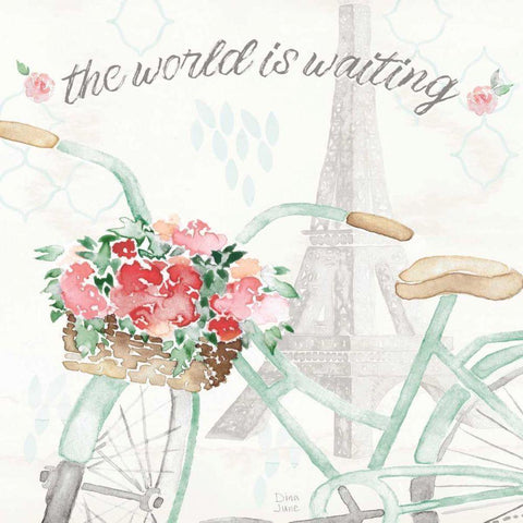 Boho Ride III White Modern Wood Framed Art Print by June, Dina