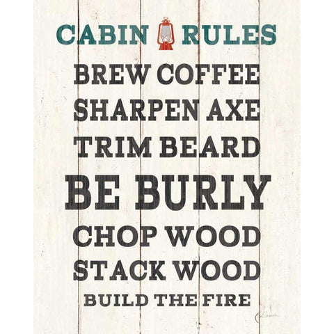 Cabin Life V Neutral Gold Ornate Wood Framed Art Print with Double Matting by Schlabach, Sue