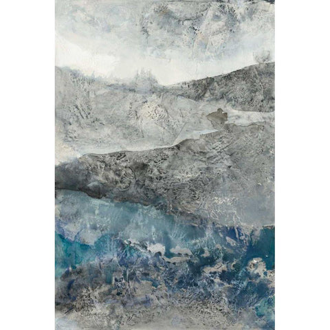 Silver Hills Black Modern Wood Framed Art Print with Double Matting by Hristova, Albena