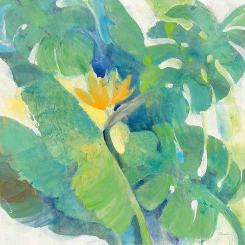 Tropical Paradise Black Ornate Wood Framed Art Print with Double Matting by Hristova, Albena