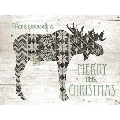 Nordic Holiday I Neutral Gold Ornate Wood Framed Art Print with Double Matting by Grove, Beth