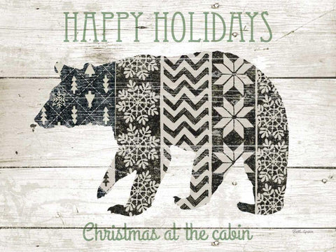 Nordic Holiday II Neutral White Modern Wood Framed Art Print with Double Matting by Grove, Beth