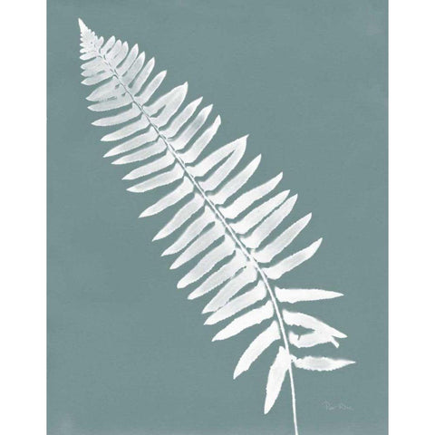 Nature by the Lake Ferns IV Gray Mist Crop White Modern Wood Framed Art Print by Rhue, Piper