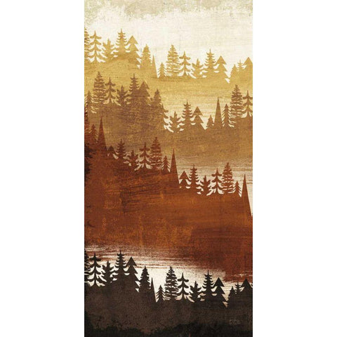 Mountainscape Spice Panel I White Modern Wood Framed Art Print by Mullan, Michael