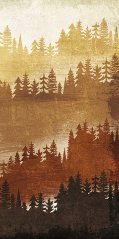 Mountainscape Spice Panel III Black Ornate Wood Framed Art Print with Double Matting by Mullan, Michael