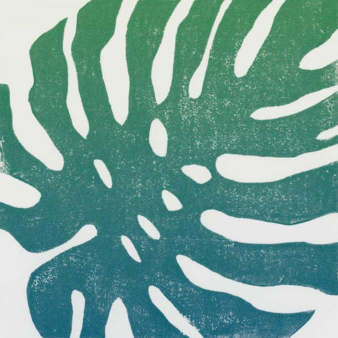 Tropical Treasures I Blue Green White Modern Wood Framed Art Print with Double Matting by Hershey, Moira